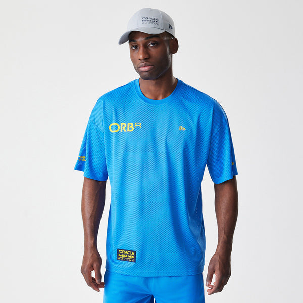 Red Bull Racing New Era Graphic Oversized Blue Mesh T-Shirt