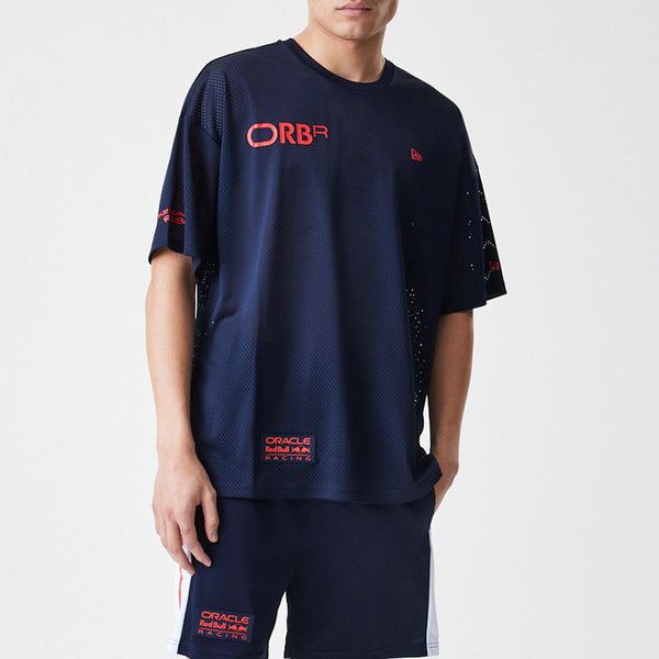 Red Bull Racing New Era Graphic Oversized Navy Mesh T-Shirt