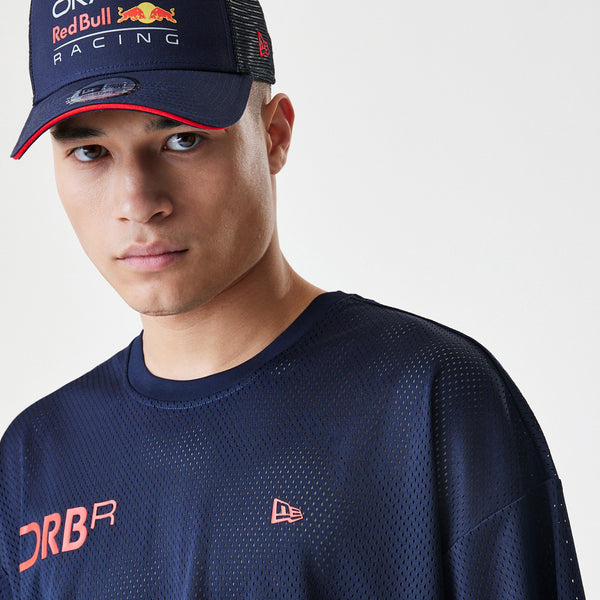 Red Bull Racing New Era Graphic Oversized Navy Mesh T-Shirt