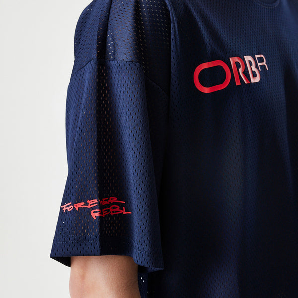 Red Bull Racing New Era Graphic Oversized Navy Mesh T-Shirt