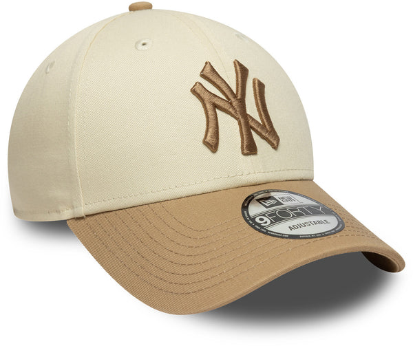New York Yankees New Era Baseball Cap 9Forty Colour Block Cream Cap