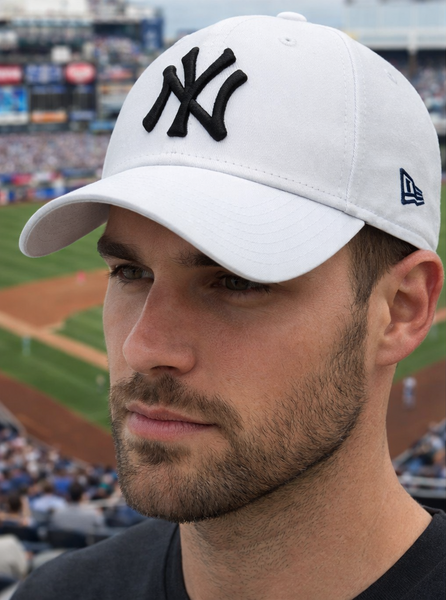 New York Yankees New Era 9Forty League Basic White Baseball Cap - pumpheadgear, baseball caps