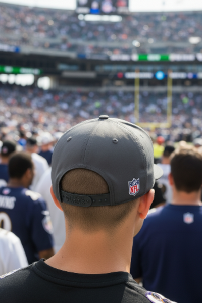 Gorra del equipo Baltimore Ravens NFL 2023 Sideline New Era 9Forty Stretch Snap gris