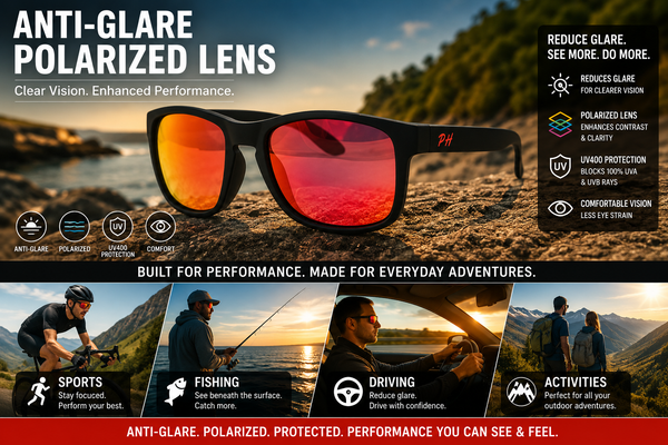 PH Eyewear Ranger Polarised Black/Red Sunglasses