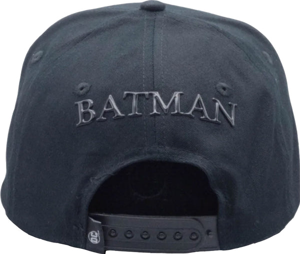 DC Comics Batman All Black Rubber Logo Baseball Cap