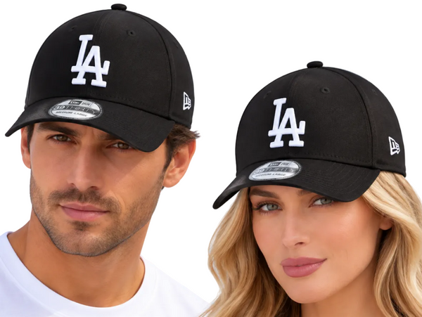 Los Angeles Dodgers New Era 39Thirty League Essential Black Stretch Baseball Cap