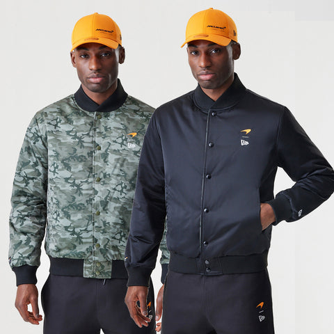 McLaren Racing New Era Black Reversible Bomber Jacket – Official F1 Team Gear