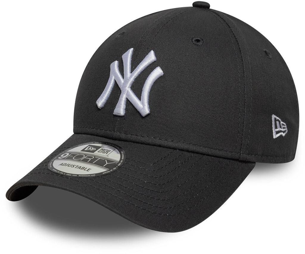 New York Yankees charcoal baseball cap with white logo 