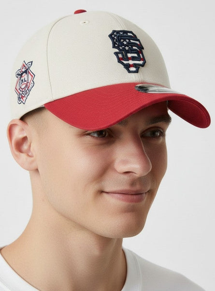 San Francisco Giants 9Forty July 4th MLB Baseball Cap – New Era USA Flag Hat - pumpheadgear, baseball caps