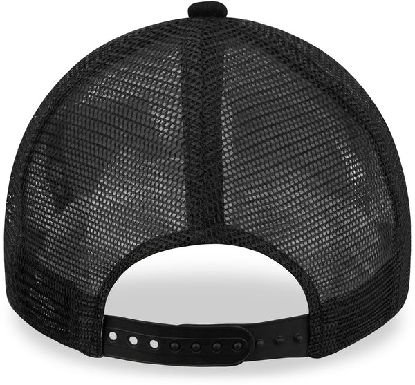 Los Angeles Lakers New Era NBA Team Black A-Frame Trucker Cap - lovemycap