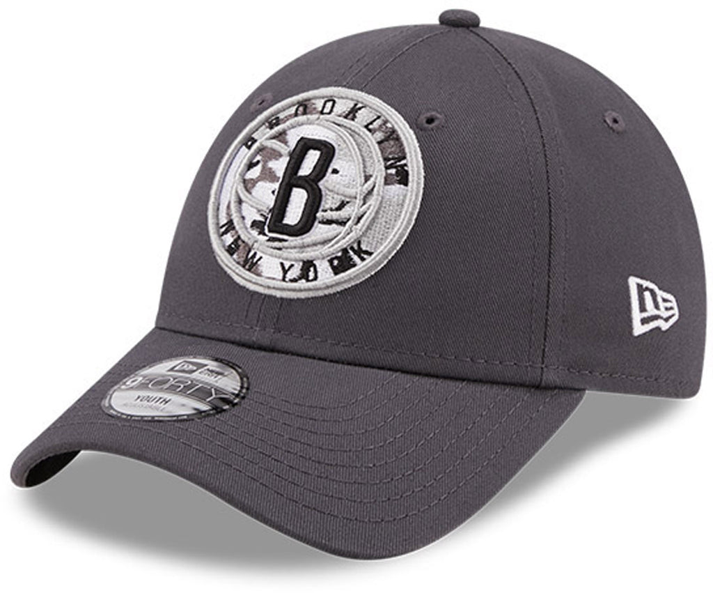 New Era Kids 9Forty Brooklyn Nets Graphite NBA Cap - newerakids