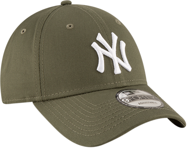 New York Yankees New Era 9Forty League Basic Olive Green Baseball Cap - pumpheadgear, baseball caps