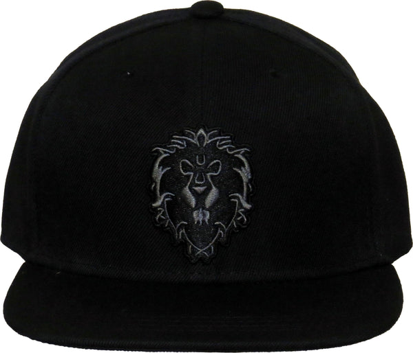 World Of Warcraft Alliance Black Snapback Cap - pumpheadgear, baseball caps