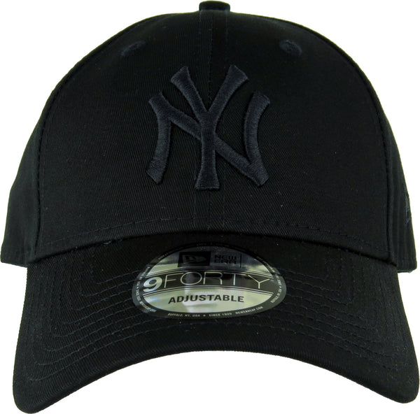 New York Yankees New Era 9Forty League Basic All Black Baseball Cap