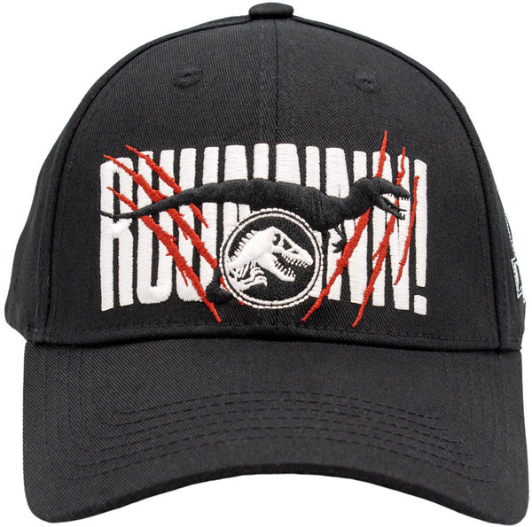 Jurassic Park Raptor Run Black Baseball Cap - lovemycap