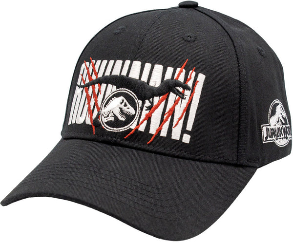 Jurassic Park Raptor Run Black Baseball Cap - lovemycap