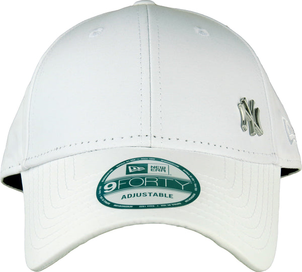 New Era 940 Flawless NY Logo White Baseball Cap - pumpheadgear, baseball caps